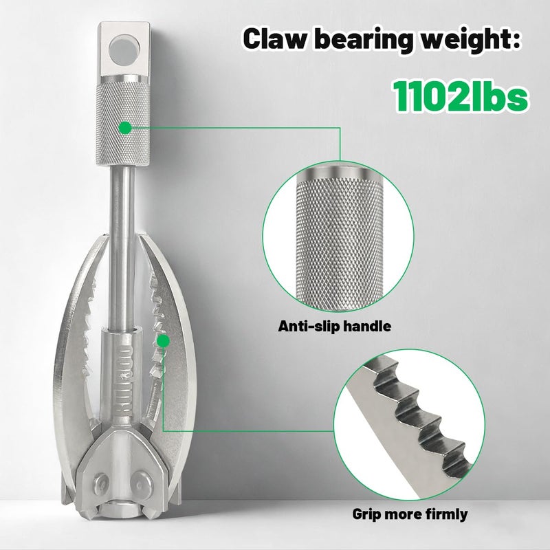 Ruipoo Grappling Hook Folding 4-Claw Multifunctional Stainless Steel Hook for Outdoor Camping Hiking Tree Rock Mountain Climbing - Image 5